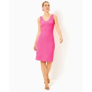 Lilly Pulitzer Stassi Knee Length Textured Scrunch Dress Size Medium